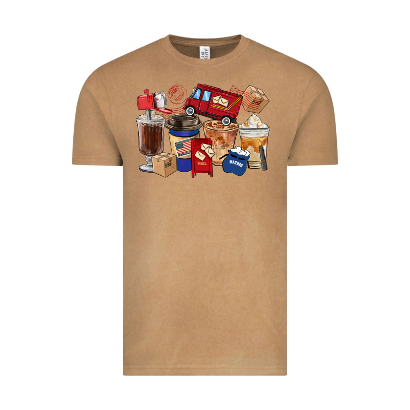Postal Worker Coffee Cups Vintage Tee by FaDigitalArtStudio | Teevron