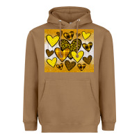 Toasted Coconut yellow hearts Heavyweight Hoodie - JahusDesignShop