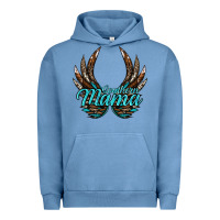 Pigment Pebble Blue Southern Mama Urban Hoodie - JahusDesignShop