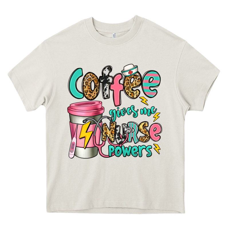 Coffee Gives Me Nurse Powers Heavy Core Tee by Jasminsmagicworld | Teevron
