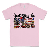 Bubblegum Pink god bless the usa Classic Tee - CowGirlArtShop