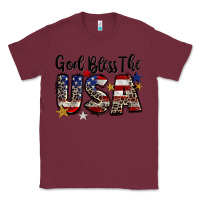 Burgundy god bless the usa Classic Tee - CowGirlArtShop
