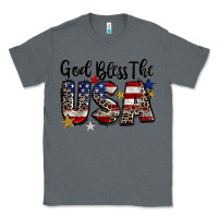 Charcoal Heather god bless the usa Classic Tee - CowGirlArtShop