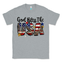 Heather Grey god bless the usa Classic Tee - CowGirlArtShop