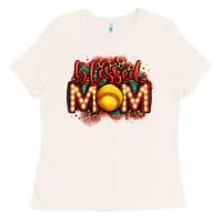 Bone blessed softball mom lightbulb letters Ladies Tee - OliviaCreatesArt