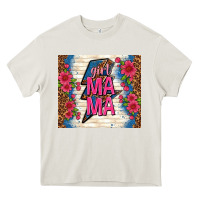 Cream girl mama thunder with flowers Heavy Core Tee - TumblerDesignByShophia