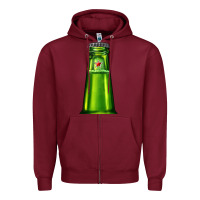 Burgundy green beer Zipper Hoodie - AdoDesignShop