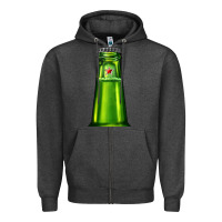 Charcoal Heather green beer Zipper Hoodie - AdoDesignShop