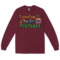 Burgundy sunday is for football Long Sleeve Tee - BundleAndBundleShop