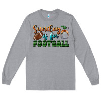 Heather Grey sunday is for football Long Sleeve Tee - BundleAndBundleShop