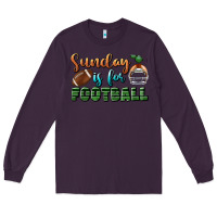 Plum sunday is for football Long Sleeve Tee - BundleAndBundleShop