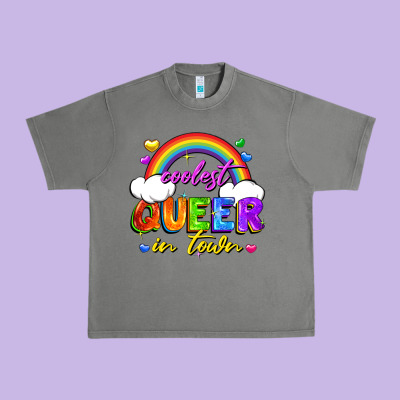 Coolest Queer In Town Urban Heavy Tee Designed By Fadigitalartstudio