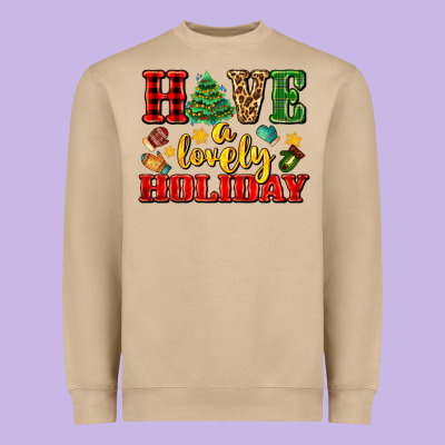 Have A Lovely Holiday With Gloves Heavyweight Sweatshirt Designed By Adodesignshop