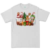 Dove Grey christmas polar bear reindeer and snowman coffee c Premium Tee - CowGirlArtShop