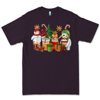 Plum christmas polar bear reindeer and snowman coffee c Premium Tee - CowGirlArtShop