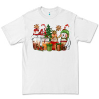 White christmas polar bear reindeer and snowman coffee c Premium Tee - CowGirlArtShop