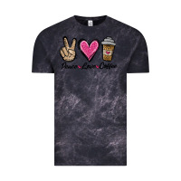 Cloud Black peace love coffee Vintage Tee - Jasminsmagicworld