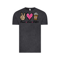 Vintage Black peace love coffee Vintage Tee - Jasminsmagicworld