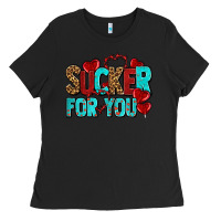 Black sucker for you olivia Ladies Tee - OliviaCreatesArt