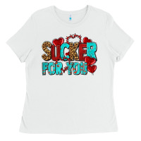 White sucker for you olivia Ladies Tee - OliviaCreatesArt