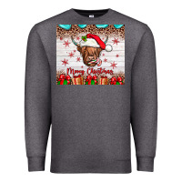 Charcoal Heather merry christmas cow Premium Sweatshirt - JahusDesignShop