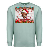 Seafoam merry christmas cow Premium Sweatshirt - JahusDesignShop