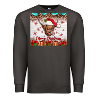 Smoke merry christmas cow Premium Sweatshirt - JahusDesignShop