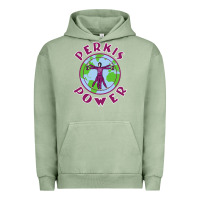 Pigment Oil Green heavyweights power Urban Hoodie - DesigneFamous