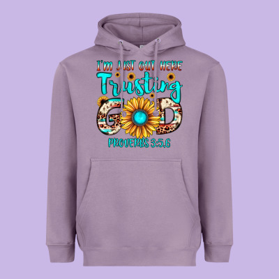I M Just Out Here Trusting God Proverbs 3 5,6 Heavyweight Hoodie Designed By Jahusdesignshop