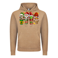 Vintage Coffee christmas coffee cups gnomies Vintage Hoodie - FaDigitalArtStudio