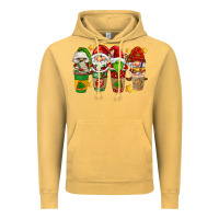 Vintage Mustard christmas coffee cups gnomies Vintage Hoodie - FaDigitalArtStudio