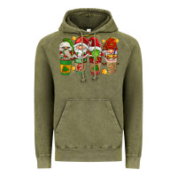 Vintage Olive christmas coffee cups gnomies Vintage Hoodie - FaDigitalArtStudio