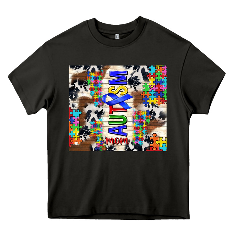 Autism Mom Puzzle Ribbon Heavy Core Tee by TumblerDesignByShophia | Teevron