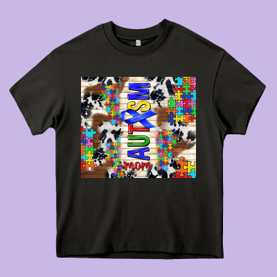 Autism Mom Puzzle Ribbon Heavy Core Tee Designed By Tumblerdesignbyshophia