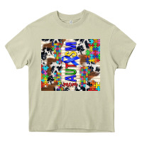 Mossy autism mom puzzle ribbon Heavy Core Tee - TumblerDesignByShophia