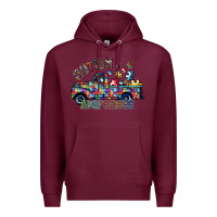 Burgundy autism avareness Premium Hoodie - SublimationCraftShop