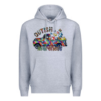 Heather Grey autism avareness Premium Hoodie - SublimationCraftShop