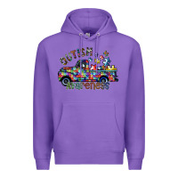 Purple autism avareness Premium Hoodie - SublimationCraftShop
