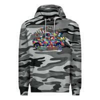 Slate Camo autism avareness Premium Hoodie - SublimationCraftShop