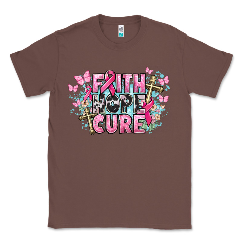 Faith Hope Cure Cancer Awareness Classic Tee by HowdyJamesFarm | Teevron