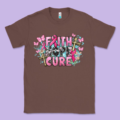 Faith Hope Cure Cancer Awareness Classic Tee Designed By Howdyjamesfarm