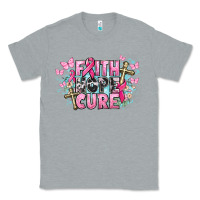 Heather Grey Faith hope cure Cancer Awareness Classic Tee - HowdyJamesFarm