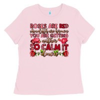 Bubblegum Pink roses are red chocolates are brown Ladies Tee - OliviaCreatesArt