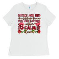 White roses are red chocolates are brown Ladies Tee - OliviaCreatesArt