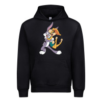 Black bugs bunny and lola bunny Urban Hoodie - DesigneFamous