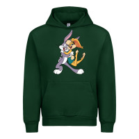 Forest Green bugs bunny and lola bunny Urban Hoodie - DesigneFamous
