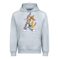 Heather Grey bugs bunny and lola bunny Urban Hoodie - DesigneFamous