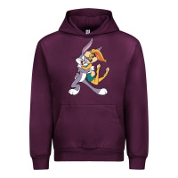 Mauve Wine bugs bunny and lola bunny Urban Hoodie - DesigneFamous
