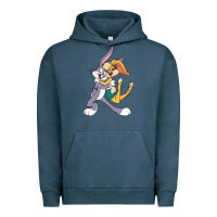Pigment Midnight Navy bugs bunny and lola bunny Urban Hoodie - DesigneFamous