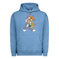 Pigment Pebble Blue bugs bunny and lola bunny Urban Hoodie - DesigneFamous